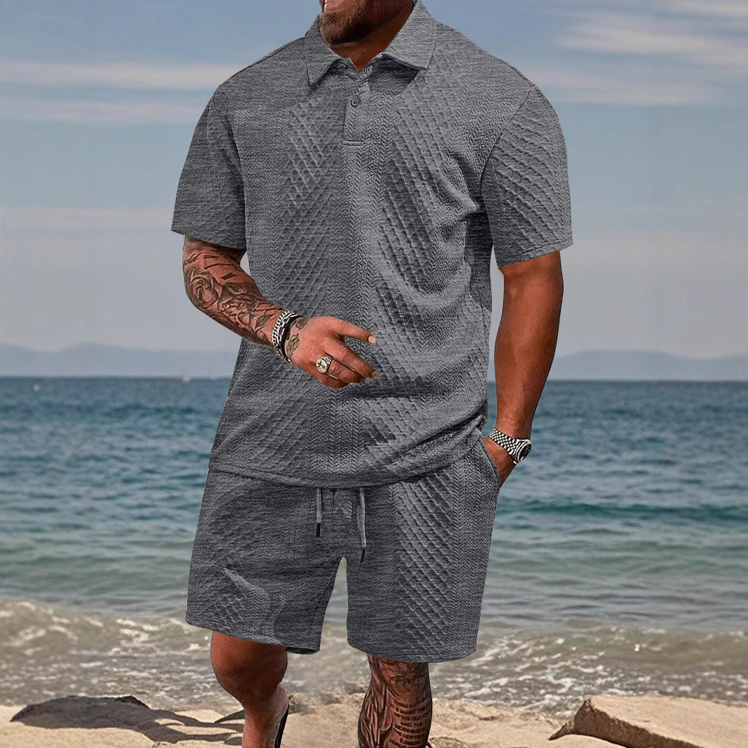 Herren Sportliches Polohemd und Shorts Set Echoarchiv