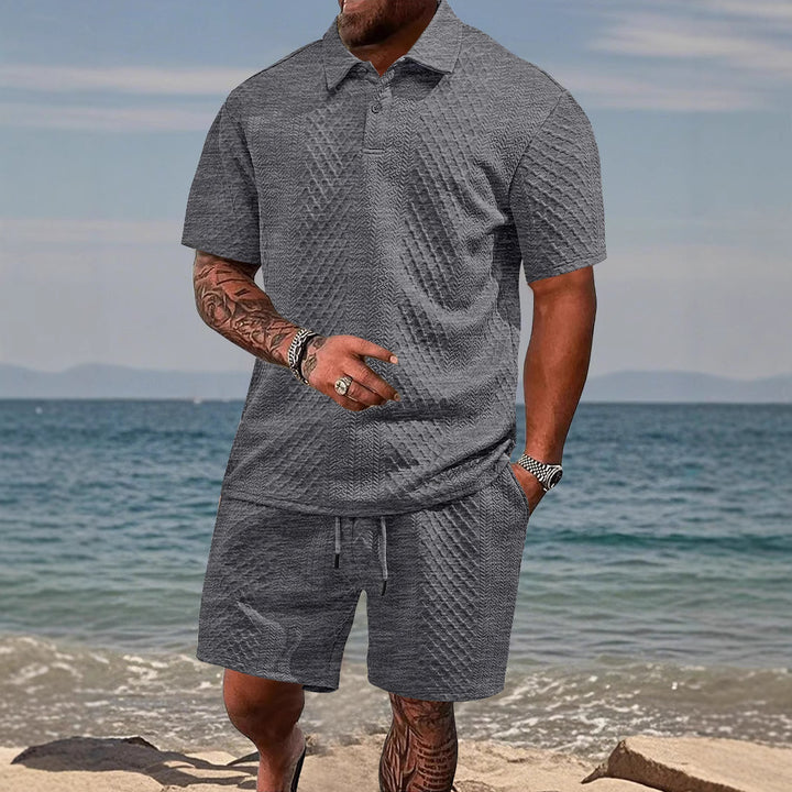 Herren Sportliches Polohemd und Shorts Set Echoarchiv