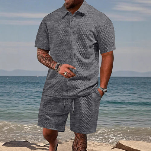 Herren Sportliches Polohemd und Shorts Set Echoarchiv