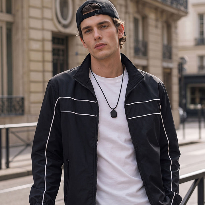Herren Sportliche Übergangsjacke mit reflektierenden Einsätzen Echo Archiv