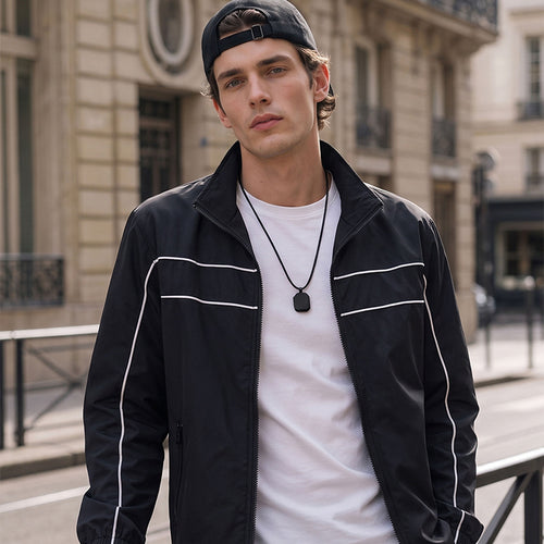 Herren Sportliche Übergangsjacke mit reflektierenden Einsätzen Echo Archiv