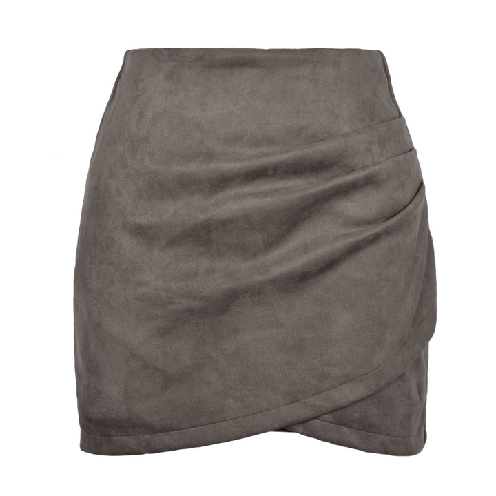 Damen High-Waist Wickelrock aus samtigem Mikrofaser – Rosévia