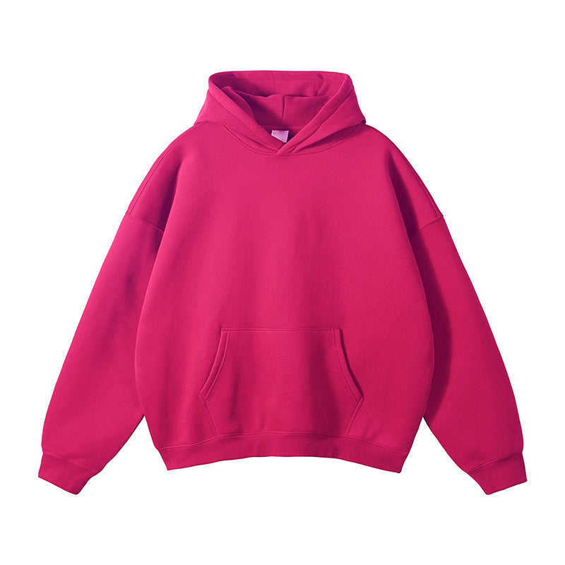Unisex Schlichter Oversize-Kapuzenpullover mit Soft-Fleece-Innenseite und tiefer Raglannaht Echo Archiv