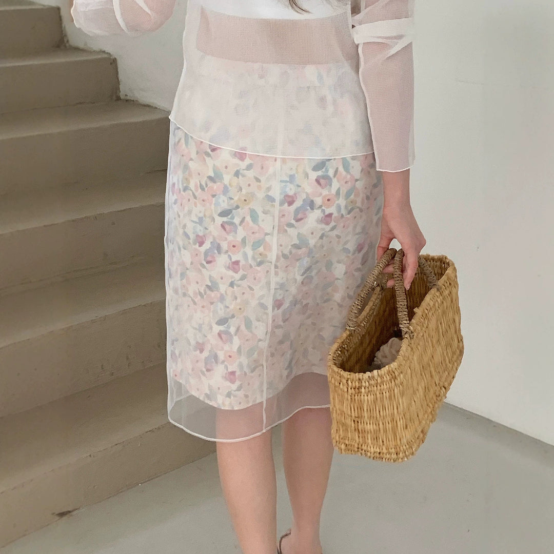 Damen Eleganter Blütenrock Echo Archiv