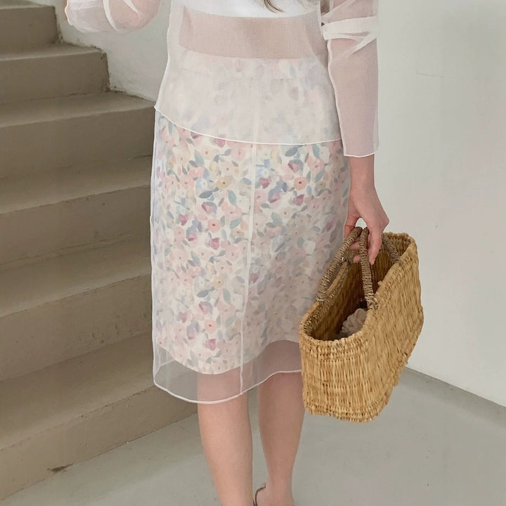 Damen Eleganter Blütenrock Echo Archiv