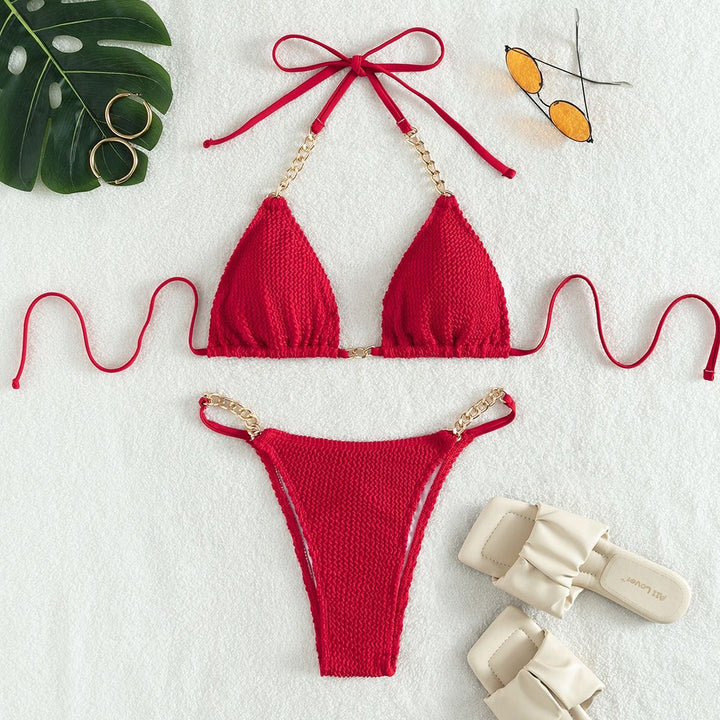 Damen Triangel-Bikini mit eleganten Kettenakzenten Echo Archiv