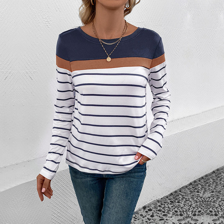 Damen Modisches Langarmshirt mit Streifen Echo Archiv