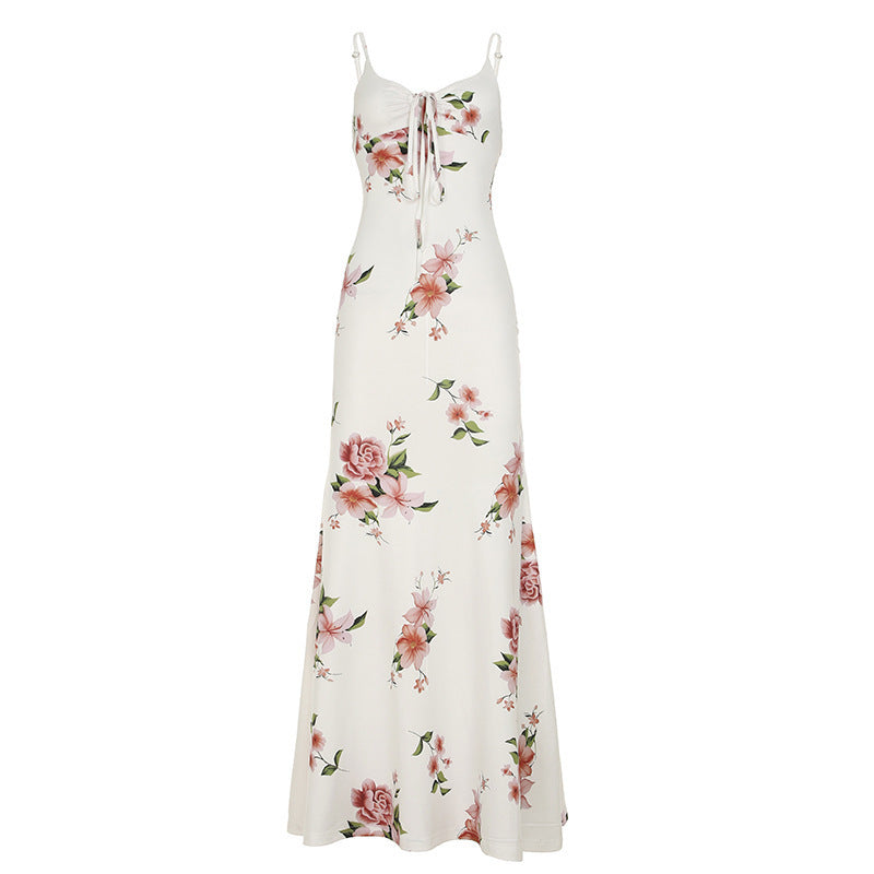 Damen Maxikleid mit floralem Design und verstellbaren Spaghettiträgern Echo Archiv