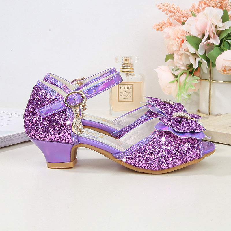 Mädchen Glitzernde Ballerinas mit Schleifenakzent Echo Archiv