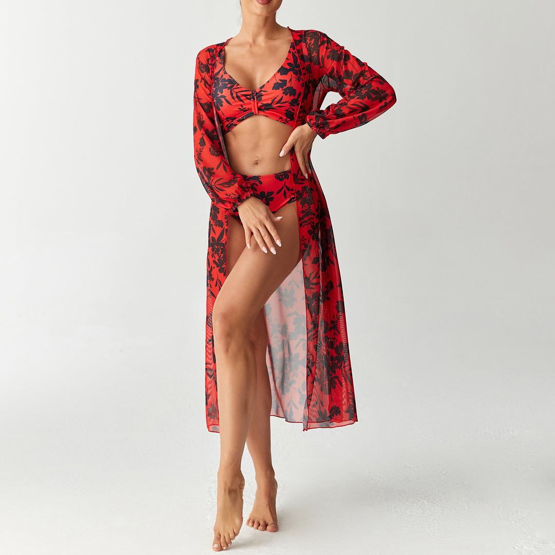 Damen Bikiniset mit transparentem Strandüberwurf Echo Archiv