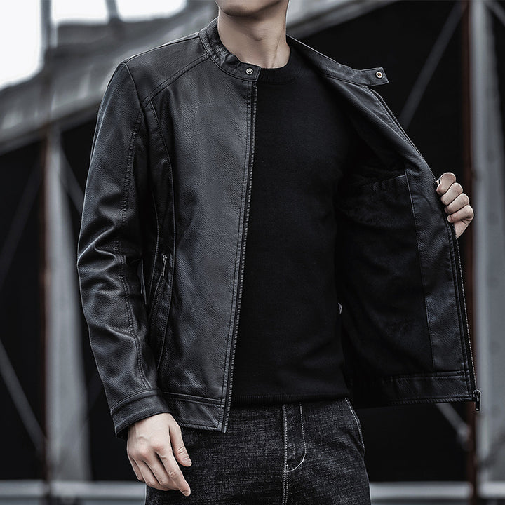 Herren Moderne Kunstlederjacke Echo Archiv