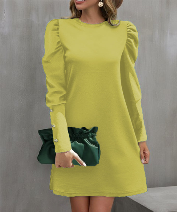 Damen Verspielt geschnittenes Langarmkleid Echo Archiv