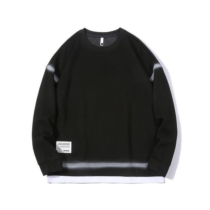 Herren lässiger Sweatshirt mit modernem Layering-Design Echoarchiv