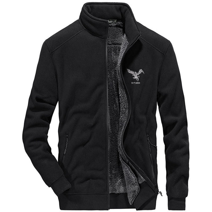 Herren kuschelige Fleecejacke mit hohem Kragen Echoarchiv