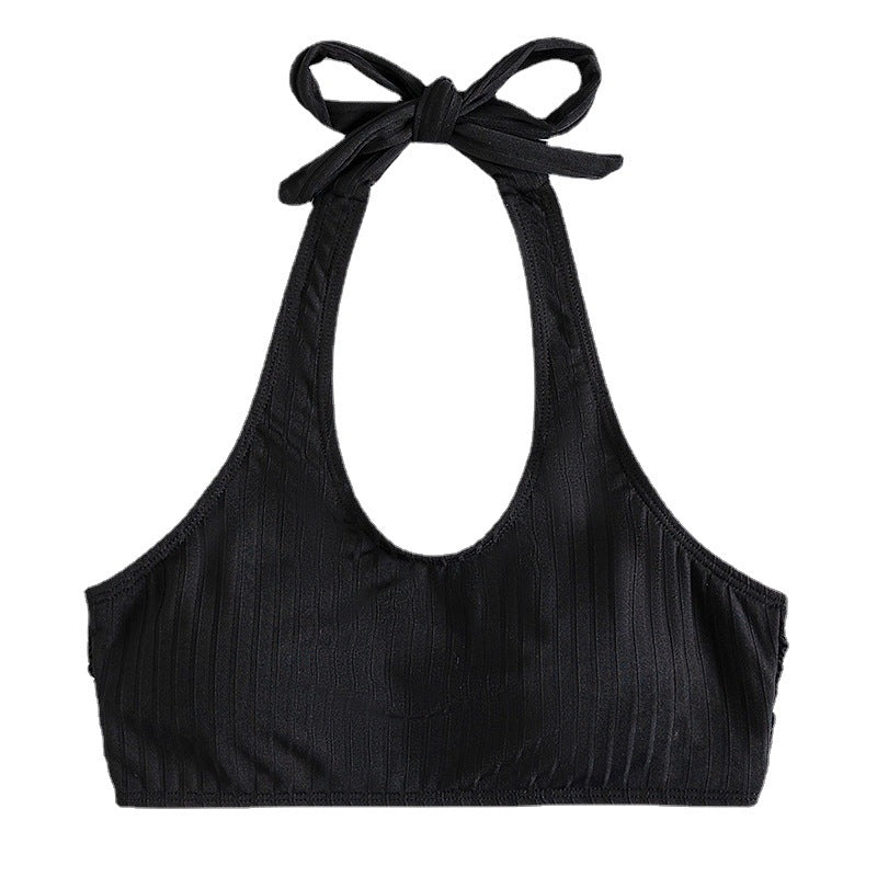 Damen Sportlicher Crop-Top mit Rippstruktur Echo Archiv