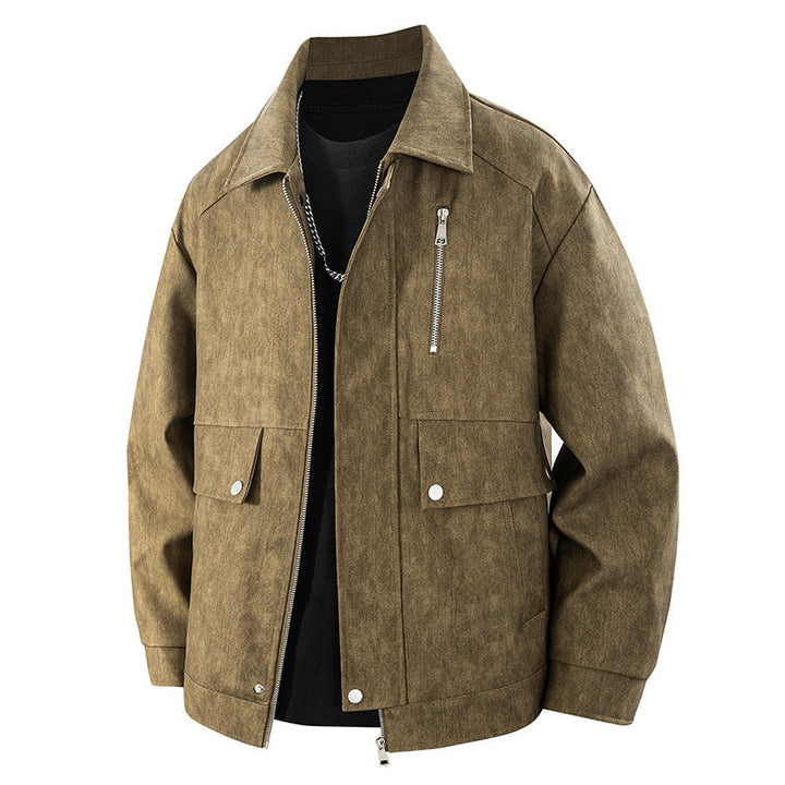 Herren modische Utility-Jacke mit praktischen Reißverschlusstaschen Echoarchiv