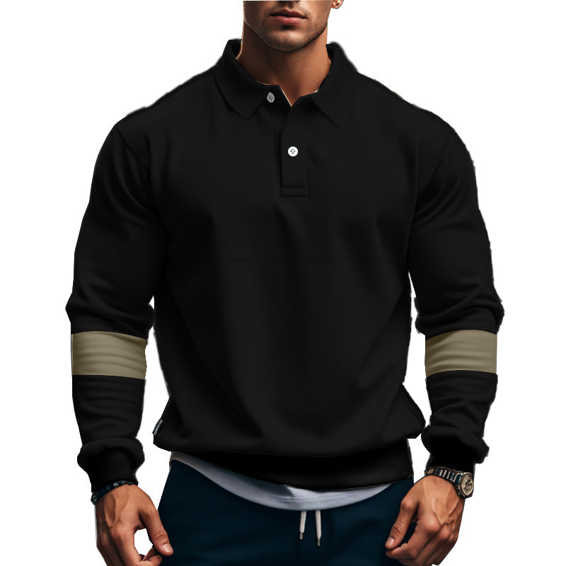 Herren sportlicher Pullover mit modischen Kontraststreifen Echoarchiv