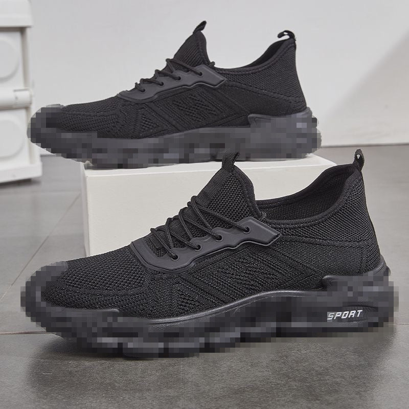 Herren Leichter Strick-Running-Style Sneaker mit gepolsterter Plateau-Sportsohle Echoarhiv