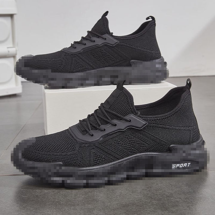 Herren Leichter Strick-Running-Style Sneaker mit gepolsterter Plateau-Sportsohle Echoarhiv