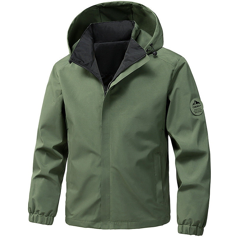 Herren technische Kapuzen-Softshelljacke mit verstellbarer Kapuze und Utility-Taschen Echo Archiv