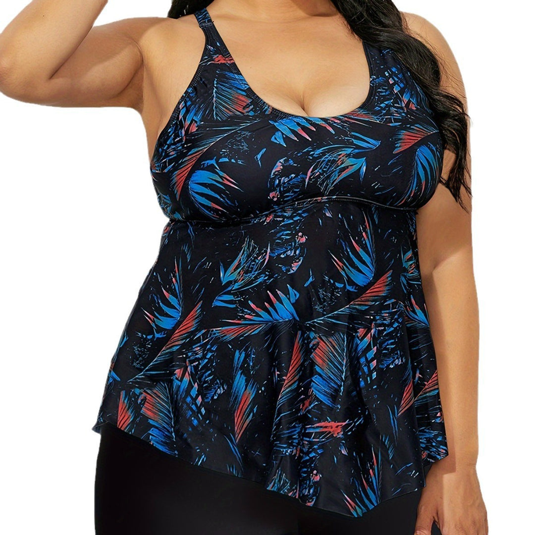 Damen Tankini-Oberteil mit fließendem Schnitt und hochwertigem floralem Design Echo Archiv