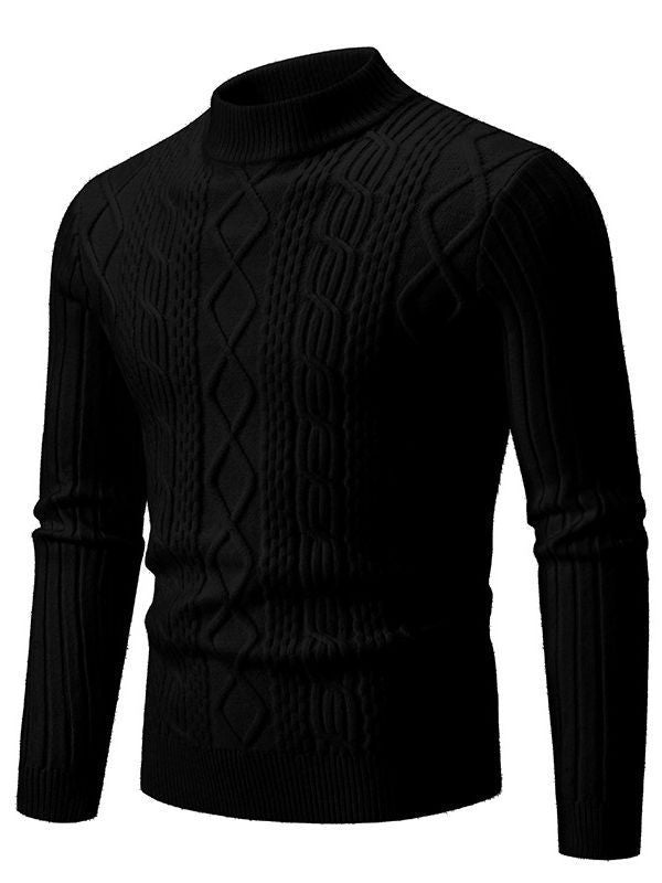 Herren Rollkragenpullover mit strukturiertem Rippdesign Echoarchiv