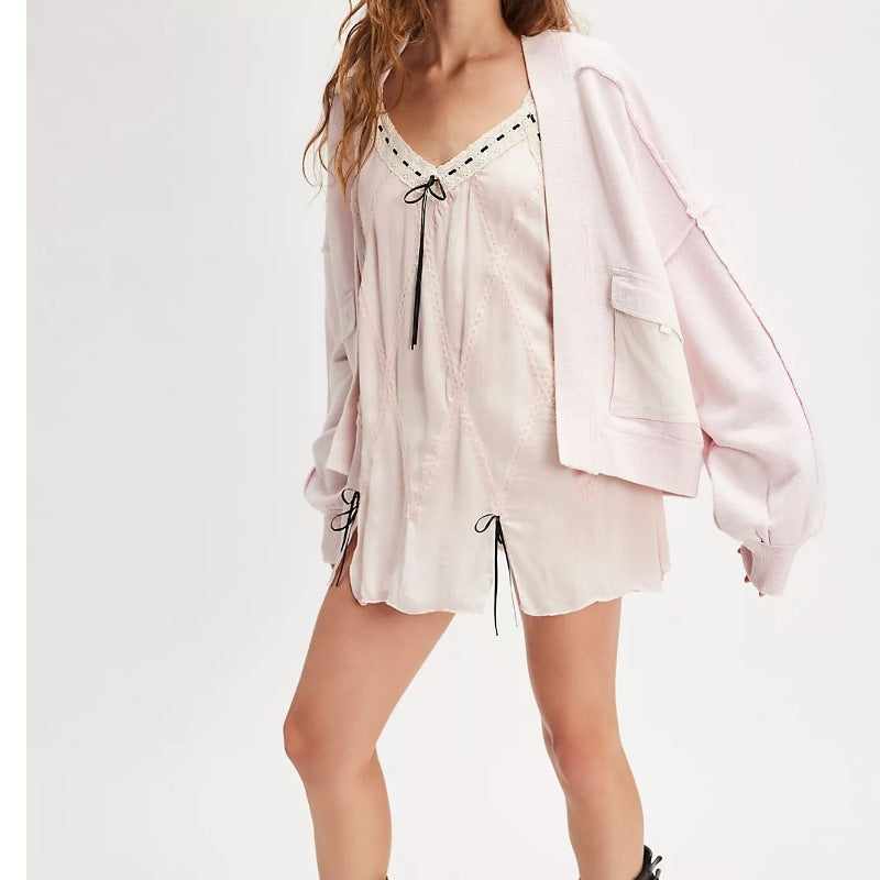 Damen Verspielt Elegante Kurzarm Bluse – Élovi