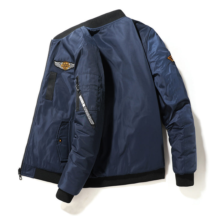 Herren Sportliche Bomberjacke mit Stickerei Echo Archiv