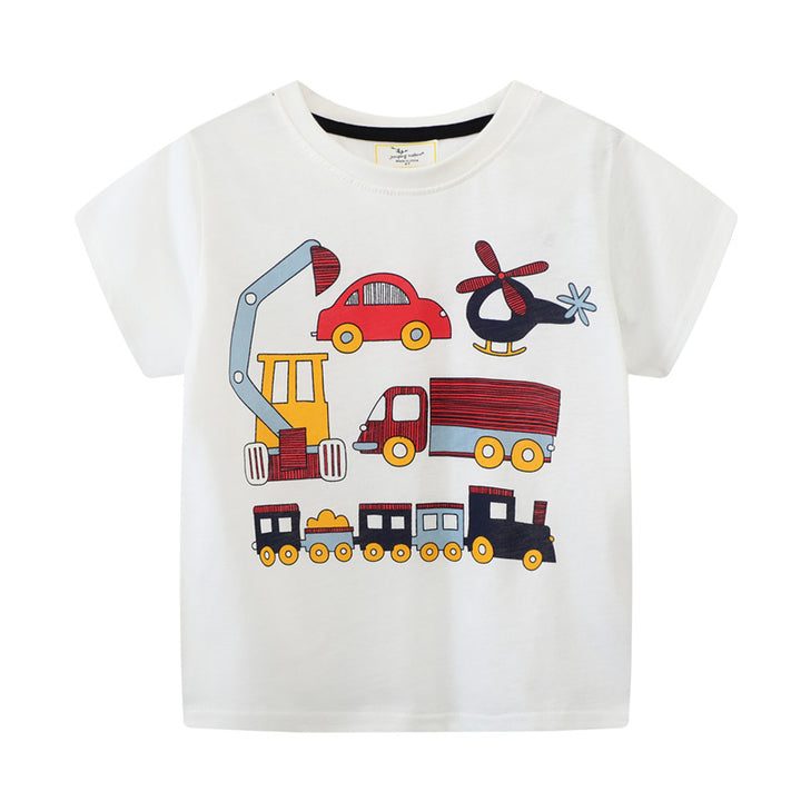 Jungen T-Shirt mit lustigem Fahrzeugmotiv Echo Archiv