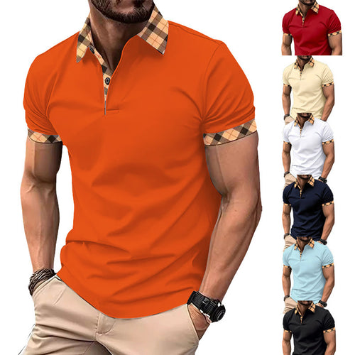 Herren Polohemd mit modernem Karokragen und feuchtigkeitsregulierender Technologie Echoarchiv