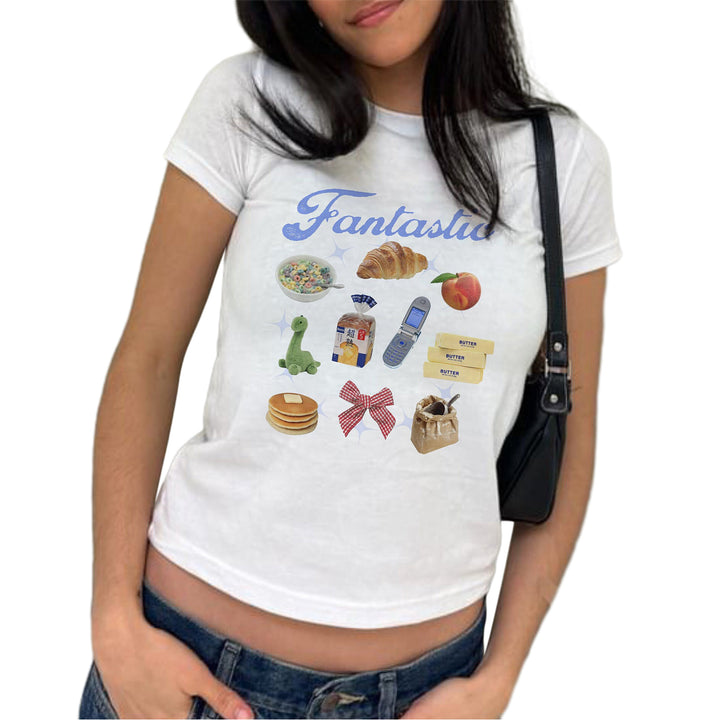 Damen T-Shirt mit verziertem Herz-Motiv Echo Archiv