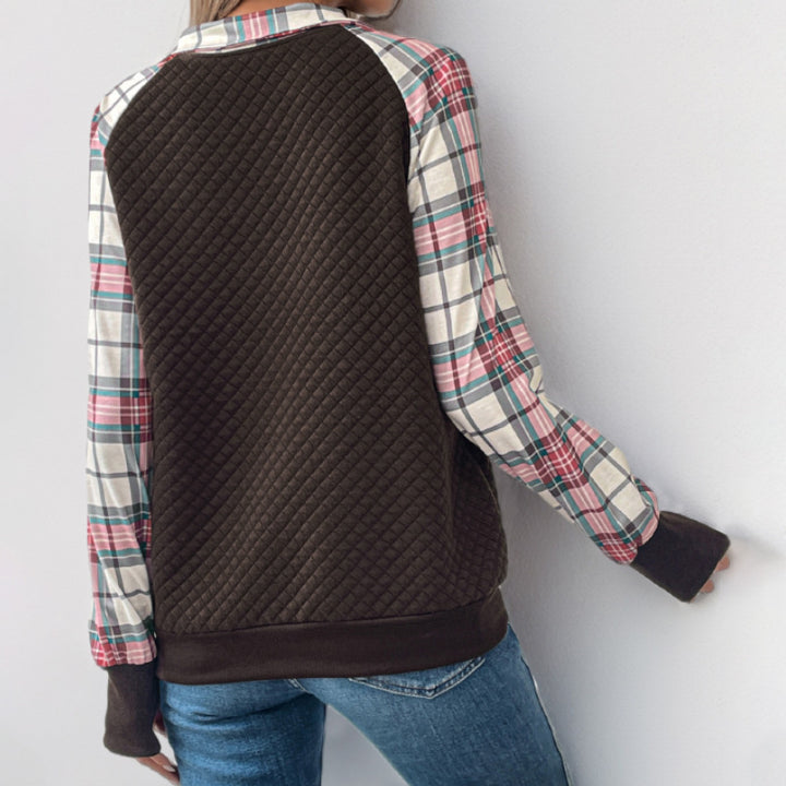 Damen Sportlicher Pullover mit Karomuster Echo Archiv