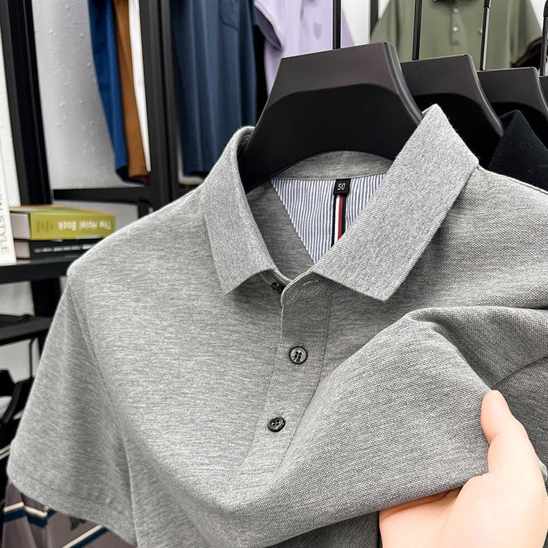 Herren Kurzarm-Polohemd mit feiner Piqué-Struktur und eleganter Knopfleiste Echoarchiv