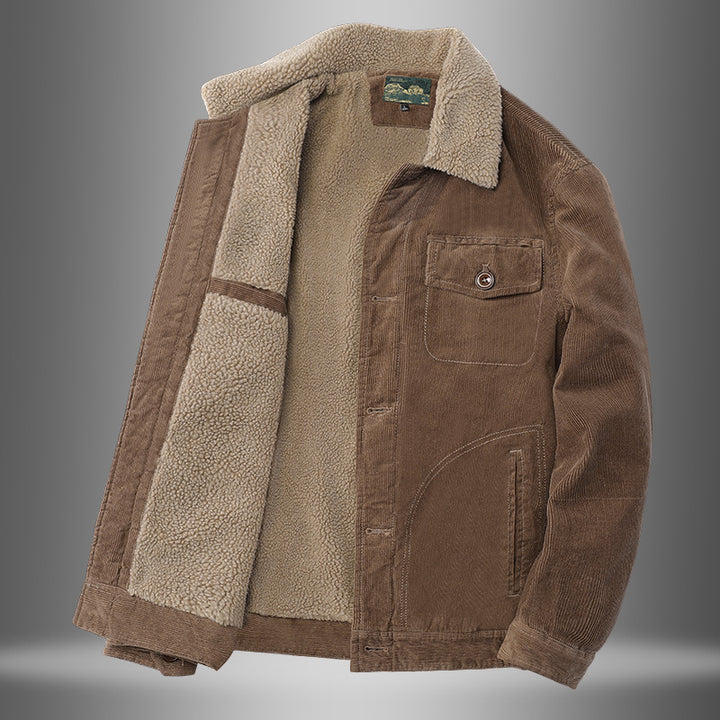 Herren Lässige Cordjacke mit Teddyfutter Echo Archiv 1787797447