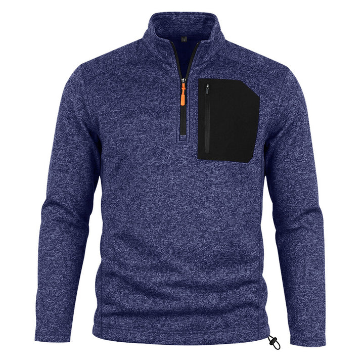 Herren Outdoor-Fleecepullover mit Halbzip und Brusttasche Echoarchiv