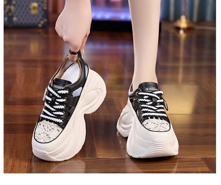 Damen Plateau-Sneaker mit luftiger Oberflächenstruktur und bequemer Dämpfung Echo Archiv