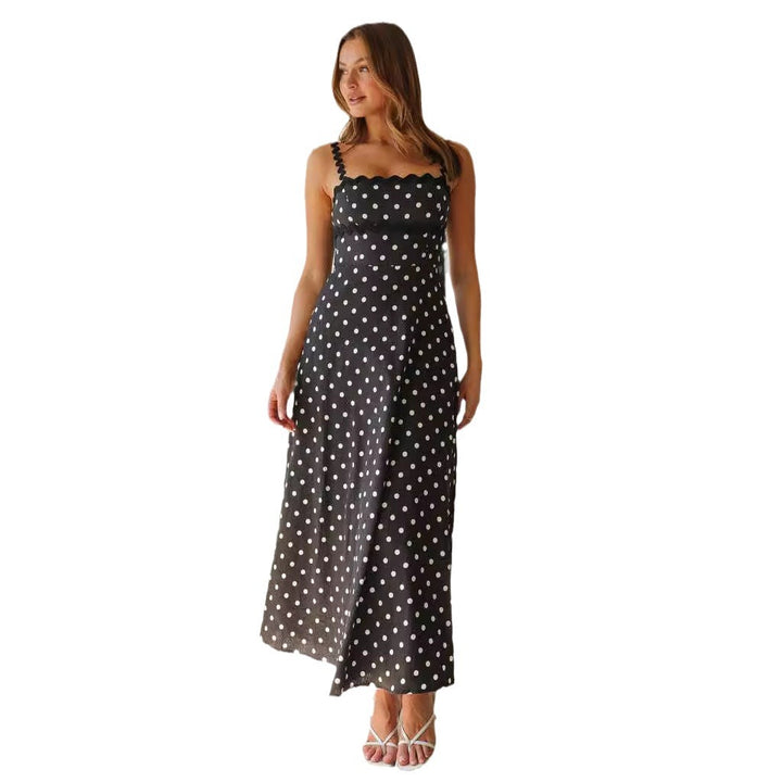 Damen Maxikleid mit Spitze und verspieltem Polka-Dot-Muster Echo Archiv