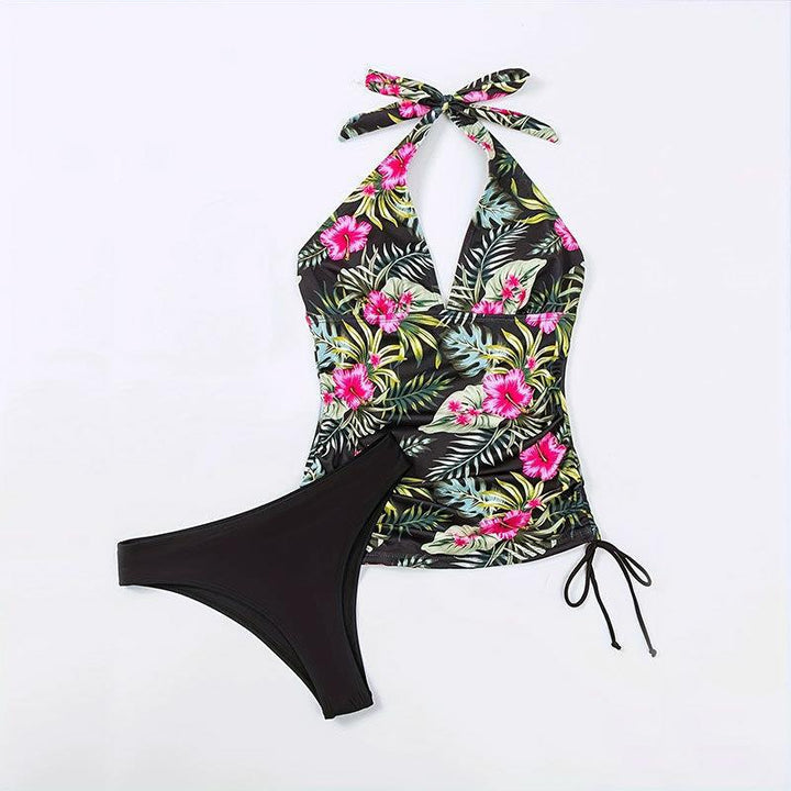 Damen Tankini-Set mit floralem Design und verstellbarem Halterneck Echo Archiv