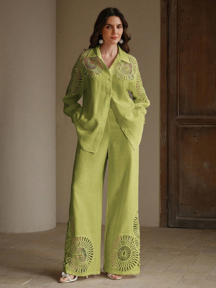 Damen Elegante Blusen und Hosen Kombination Echo Archiv
