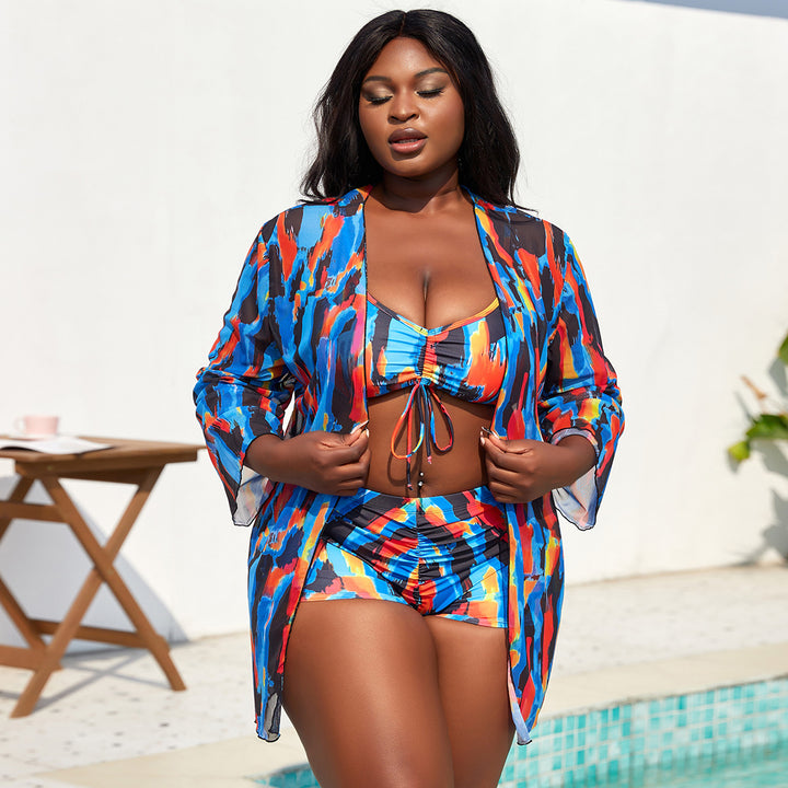 Damen Bikini mit ärmelloser Cover-Up Jacke Echo Archiv