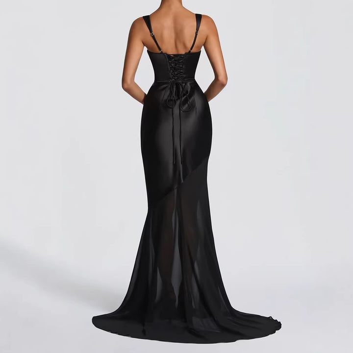 Damen Elegantes Chiffon-Abendkleid mit figurbetontem Schnitt Echo Archiv