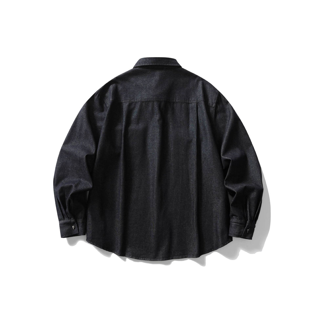 Herren Overshirt-Jeanshemd aus robustem Denim mit Western-Taschen Echoarchiv
