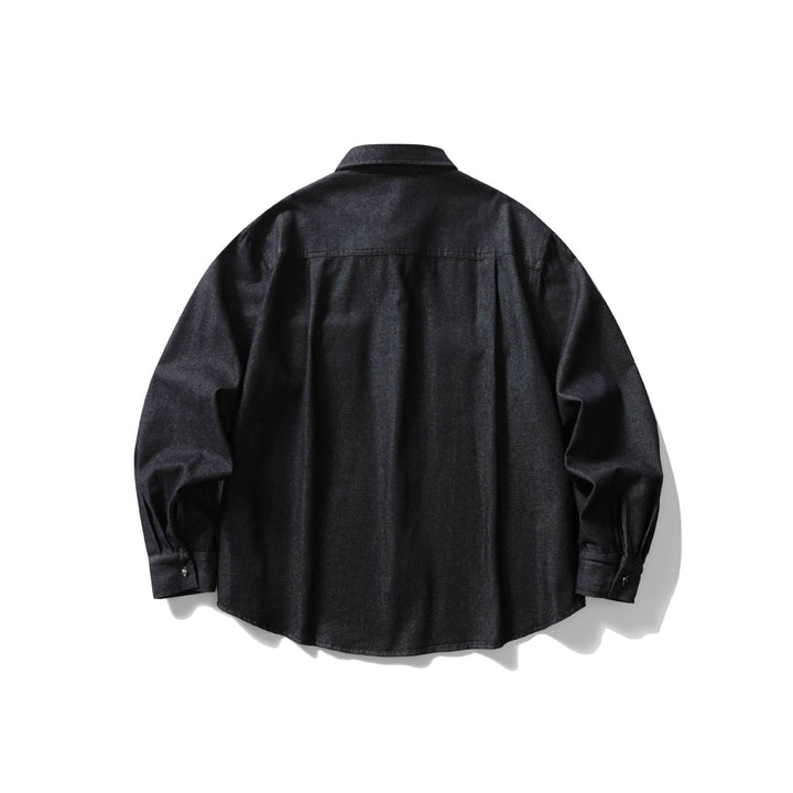 Herren Overshirt-Jeanshemd aus robustem Denim mit Western-Taschen Echoarchiv