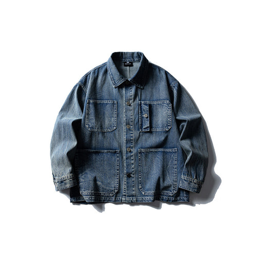 Unisex Boxy-Denim-Blouson mit vier aufgesetzten Taschen Echoarchiv