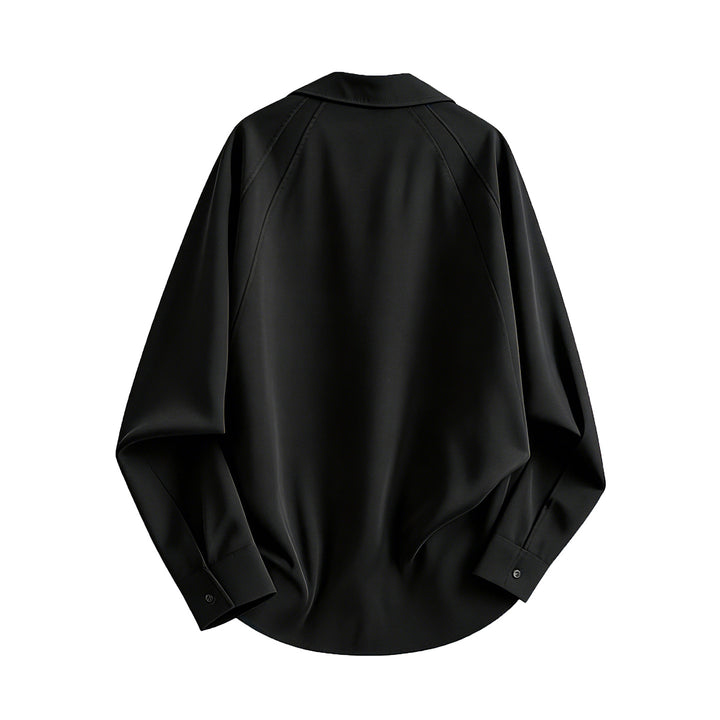 Damen Oversize-Blusenshirt aus fließendem Stretch mit Hemdkragen Echoarchiv