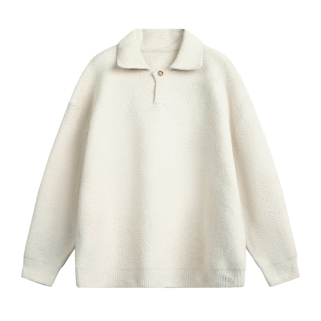 Unisex Fleece-Polo-Pullover mit Knopfkragen und Teddy-Struktur Echo Archiv