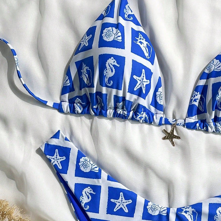 Damen Triangel-Bikini mit maritime Motiven Echo Archiv