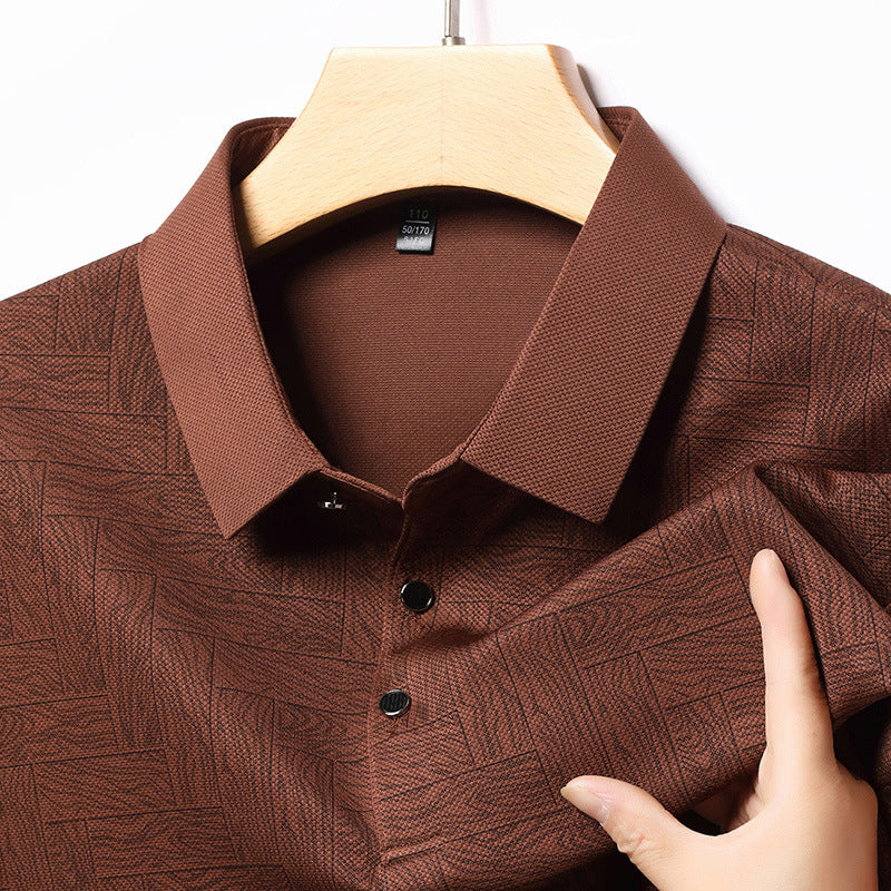 Herren stylisches Polohemd mit strukturiertem Design Echoarchiv