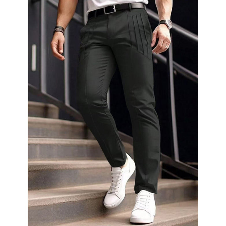 Herren stylische Slim-Fit Anzughose mit plissiertem Design Echoarchiv
