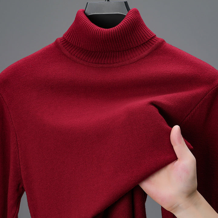 Herren eleganter Rollkragenpullover aus hochwertiger Baumwolle Echoarchiv